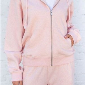Brandy Melville Heather Pink Christy Hoodie